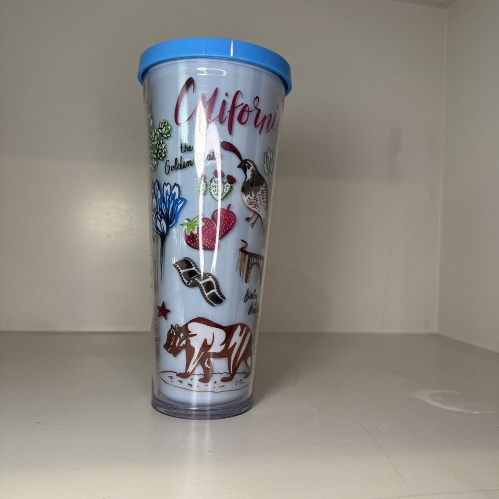Starbucks California State Venti Tumbler Starbucks 24 oz Tumbler Clear No Straw